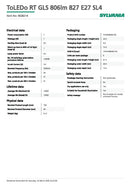 SYLVANIA ToLEDo RT GLS 806lm 827 E27 SL4