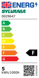 Sylvania 4.5w = 40w SES E14 Small Screw Cap 470lm 827 ToLEDo Ball