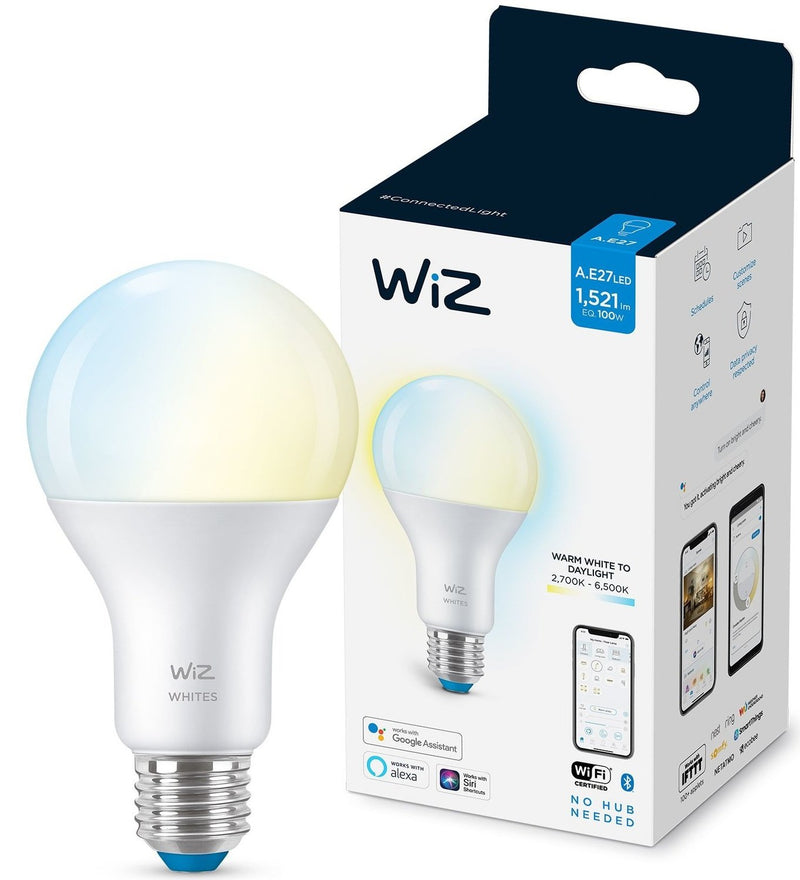 WiZ Tunable White E27 Edison Screw Smart Connected WiFi Light Bulb 100W Cool to Warm White Light