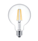 Philips Classic LED globe E27 Filament Clear 95mm 7.2W 806lm