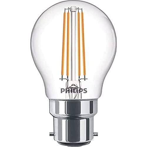 PHILIPS LED Premium Classic P45 Clear Light Bulb B22 40W, Warm White 2700K, Non Dimmable