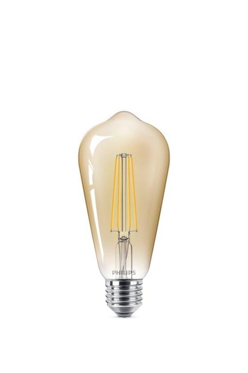 Philips LED Classic E27 Edison Screw ST64 Dimmable Decorative Light Bulb, 2200 K