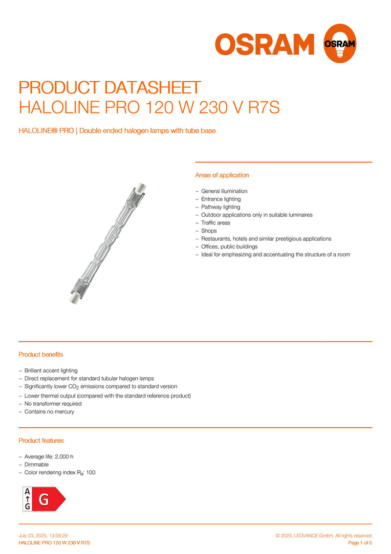 HALOLINE® PRO 120 W 230 V R7S