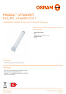 Osram Dulux L24W Compact Florescent Bulb 840 Cool White