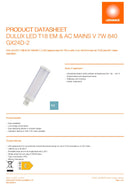 OSRAM Dulux LED T18 EM & AC Mains V 7W 840 GX24D-2