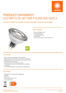 Ledvance MR16 12v 6.8w GU5.3  2pins 930 LED MR16 50mm 36° Dimmable