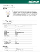 Sylvania Toledo Retro G80 4W E27 Clear LED Lamp