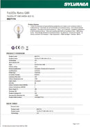 Sylvania Toledo Retro G80 5W B22 Clear Finish LED Lamp