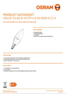 Osram Classic B40 5w Equals 40w E14  840 Cool White Led Bulb