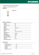Sylvania Toledo GLS 7W E27 Retro Dimmable Golden LED Lamp