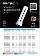 Patron 11w 4 pin 827 Very Warm White Dulux SE Energy Saving Compact Fluorescent