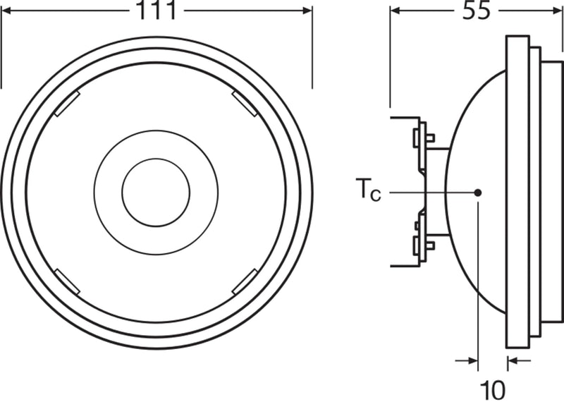 LED AR111 G53 7.4W (50W) 24 Deg 2700K CRi97 12V Dimmable