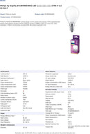 Philips E14 Small Screw Cap 4.3W = 40W Warm White LED Golf Ball Bulbs Pack of 2