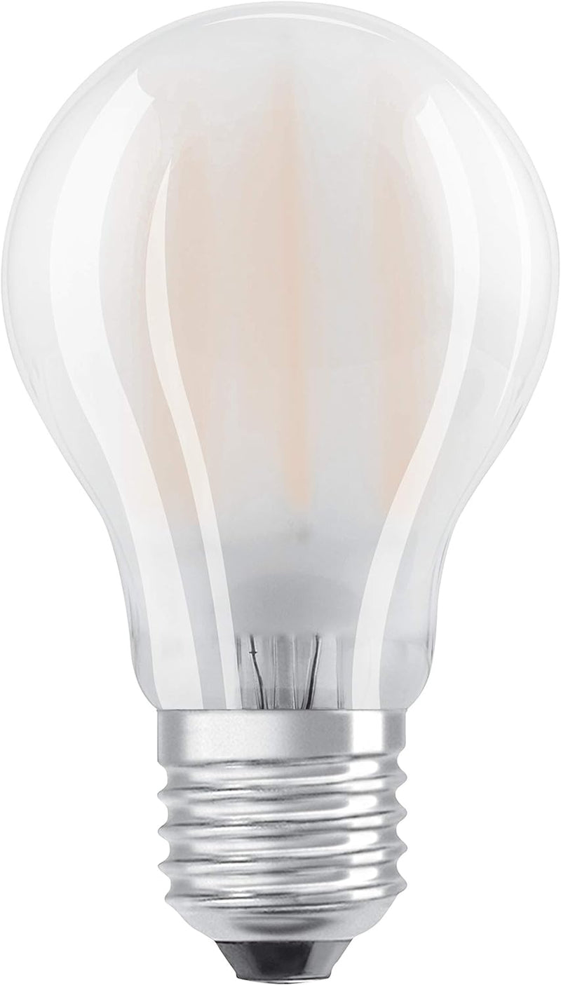 OSRAM LED BASE Classic A75, frosted filament LED lamps E27 75W Warm White Pack of 3