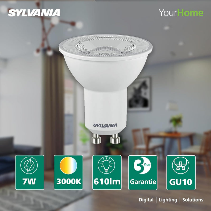 Sylvania LED GU10 7w = 70w Warm White 36 Degrees