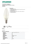 4 x Pack Sylvania 4.5w = 40w SES E14 Scmall Screw CAp LED Lamps