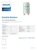 Philips S16  Starter 70 – 125 W for Fluorescent Lamps