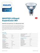 Philips 3.9w=35w GU10 927 36 Degree Beam Angle Master LED Spot Expert Color MV MAS