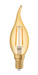 Ledvance 1.5w 824 Gold E14 Bent Tip Vintage 1906 Classic Candle