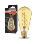 Osram Squirrel Cage 4w = 28w E27 Screw Cap 820 Gold Vintage LED