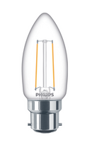Philips 2w = 25w B22 BC Bayonet Cap 827 Classic LED Candle