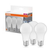 OSRAM GLS Classic E27 Screw Cap 11W Frosted 827 Warm White 3PK