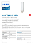 Philips 42w 4 pin GX24q-3 Warm White 830 PLT Energy Saving Compact Fluorescent Lamp