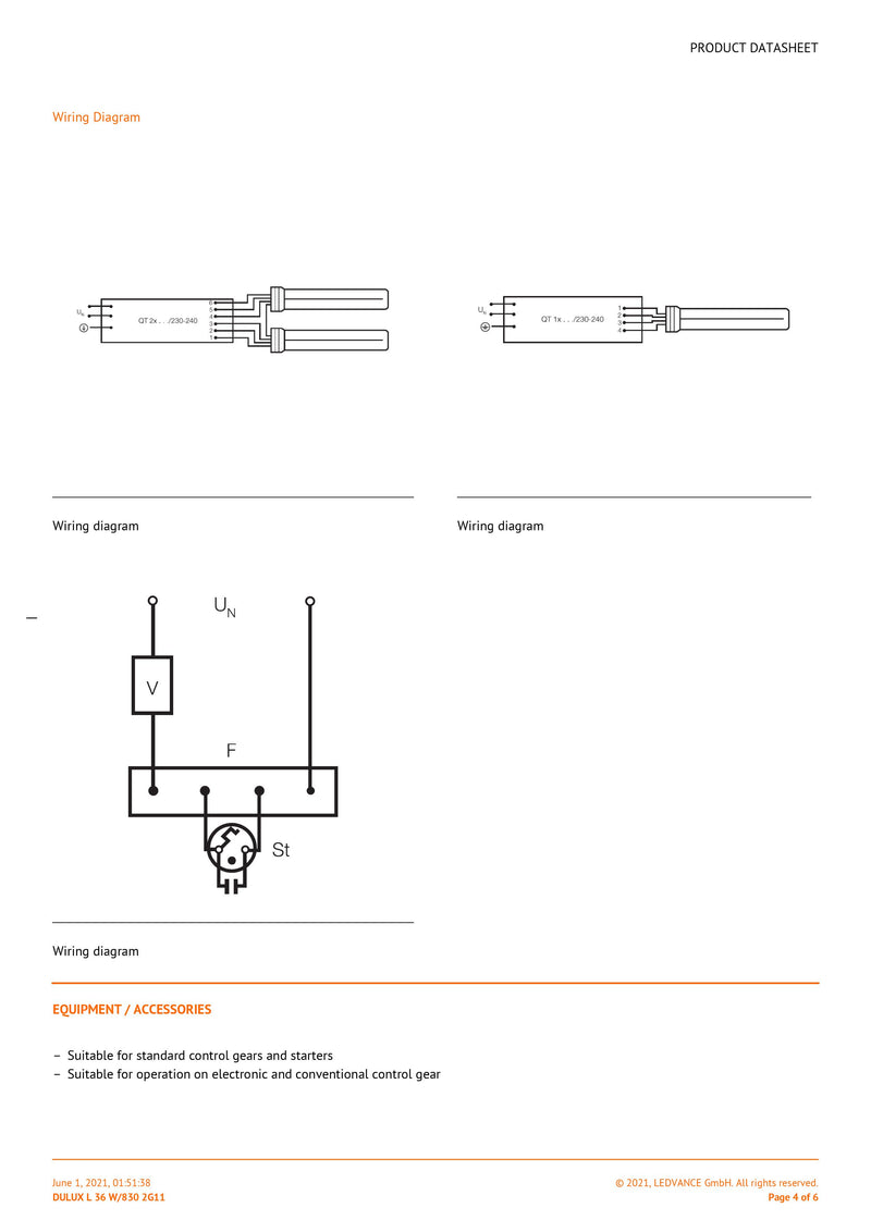 Osram Dulux L 36 Watt 4 Pin  2G11 830 Warm White