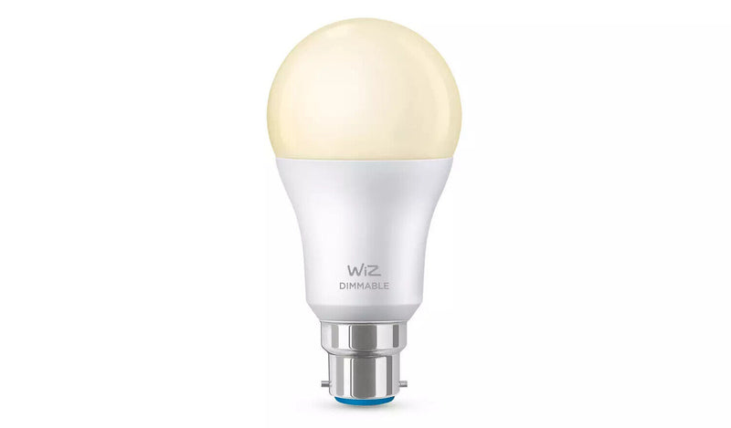 Wiz 8w B22 LED Smart Bulb Dimmable White Wi-Fi Lamp