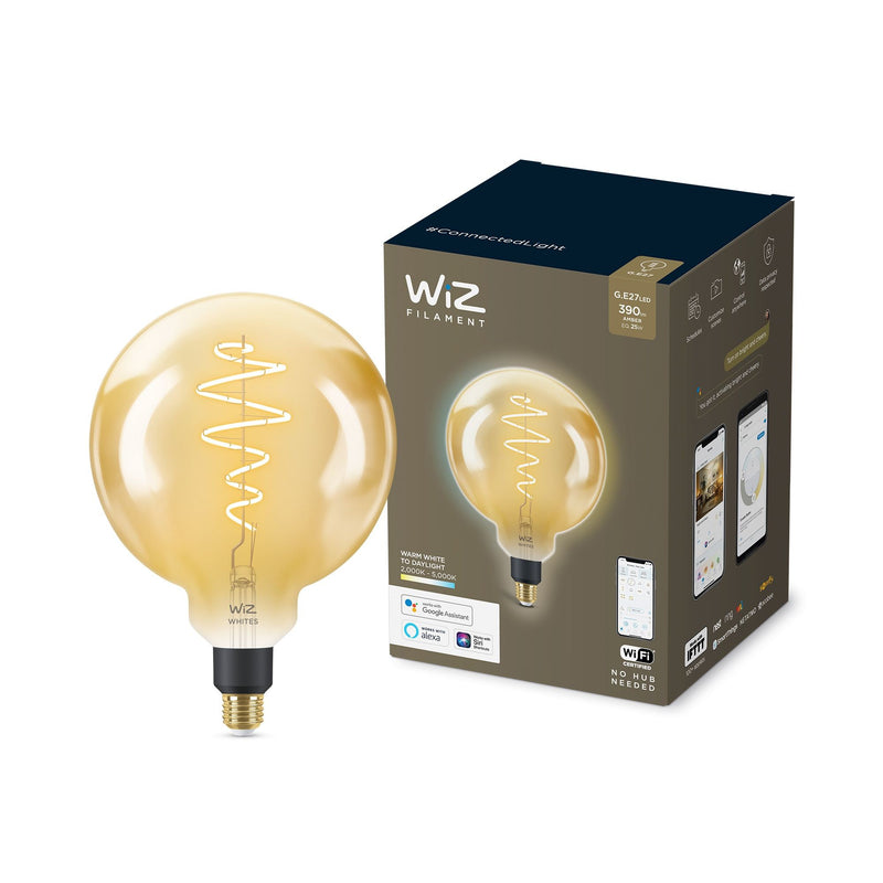 WiZ Filament Giant Globe Amber 6.5w = 25w G200 E27 Decorative LED