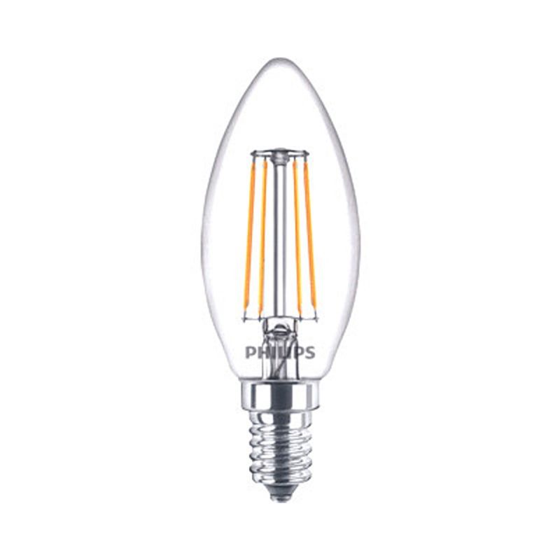 Philips Classic LEDcandle E14 Filament Clear 4.3W 470lm - 827 Extra Warm White