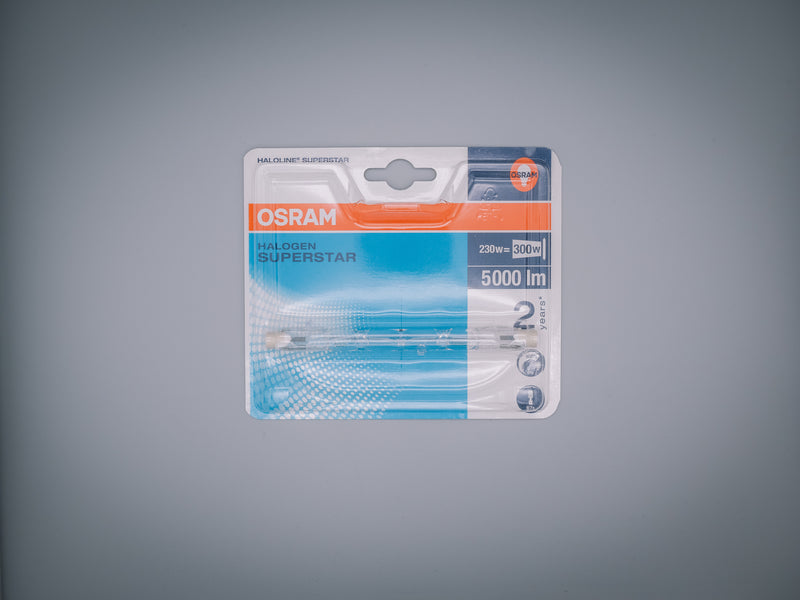 Osram 230w = 300w 230v R7s 118mm Double Ended Linear Haloline Pro