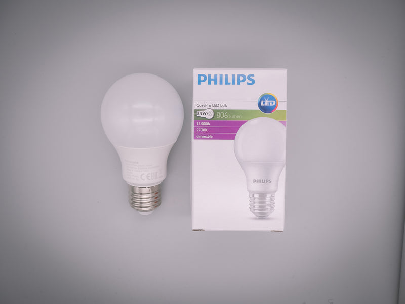 Philips 8.5w = 60w ES E27 Screw Cap LED Corepro Dimmable GLS Lightbulb