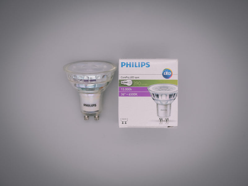 Philips 4.5w = 50w 240v GU10 Base 36° LED 865 Dimmable Spotlight