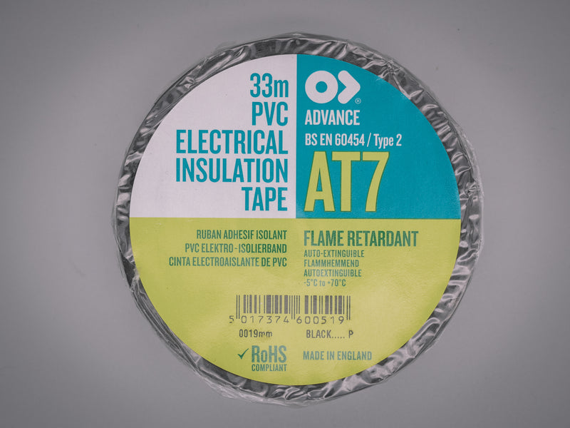 19mm x 33m Advance Insulation Tape AT7 BLACK