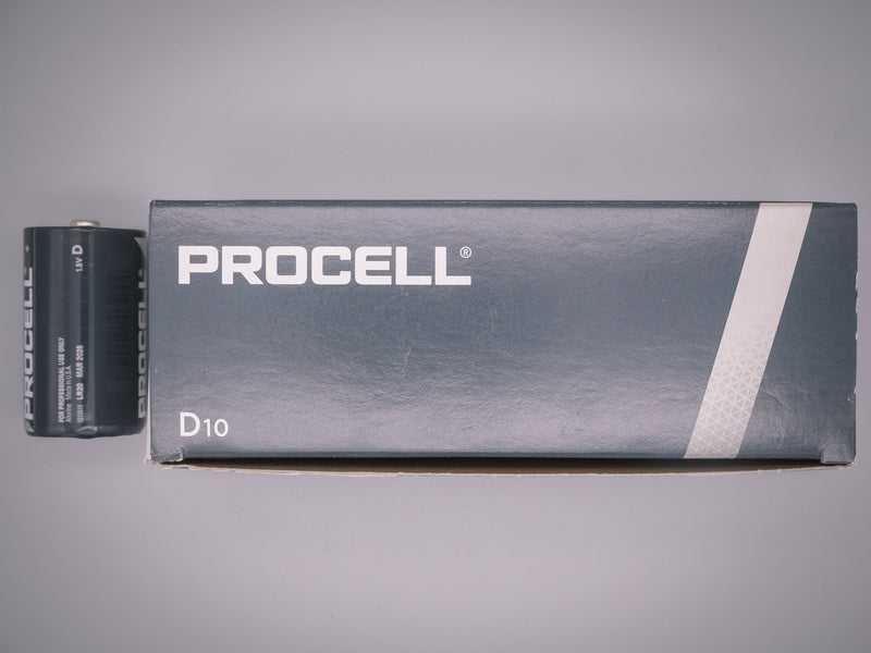 D Duracell Procell Alkaline Batteries 10 x Pack