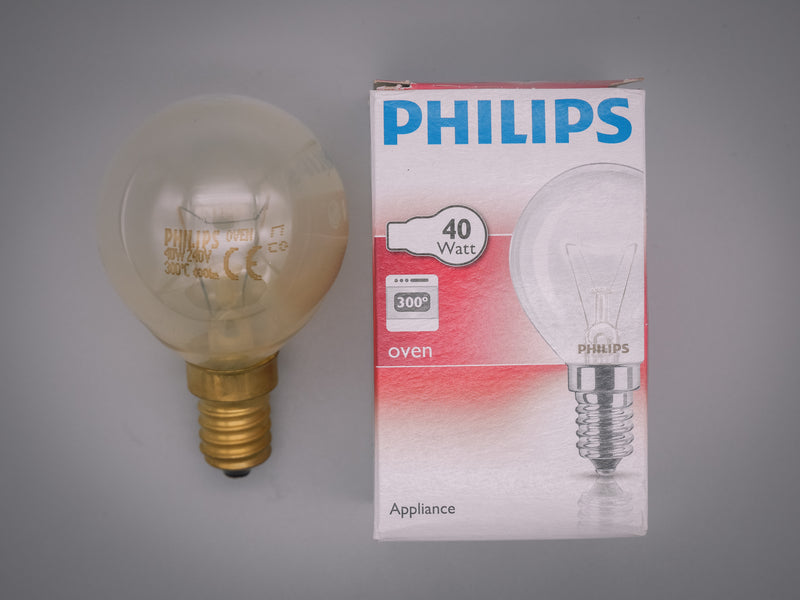 Philips 40w 240v SES E14 Small Screw Cap Special Oven Lightbulb Tolerant To 300°